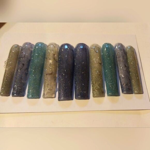 Hand Crafted Custom 10pc XXL Acrylic presson nails sz Small - Picture 7 of 9
